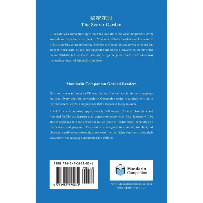 The Secret Garden : Mandarin Companion Graded Readers Level 1 - Francis Hodgson Burnett - asia publications